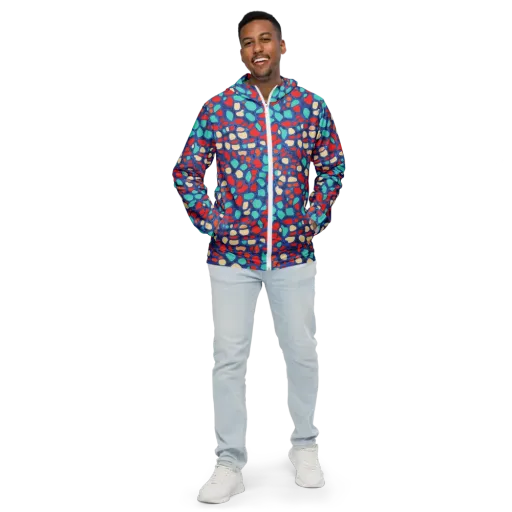 Harbor Shards on a Men's Windbreaker