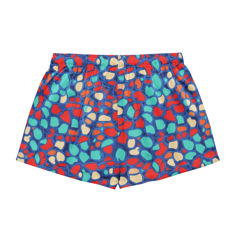 Harbor Shards on Women's Pajama Shorts — Back