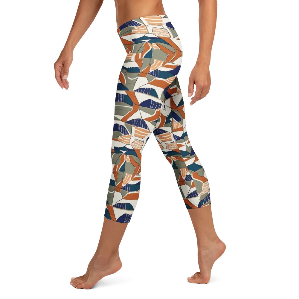 Terracotta Tectonics on Capri Leggings — Left