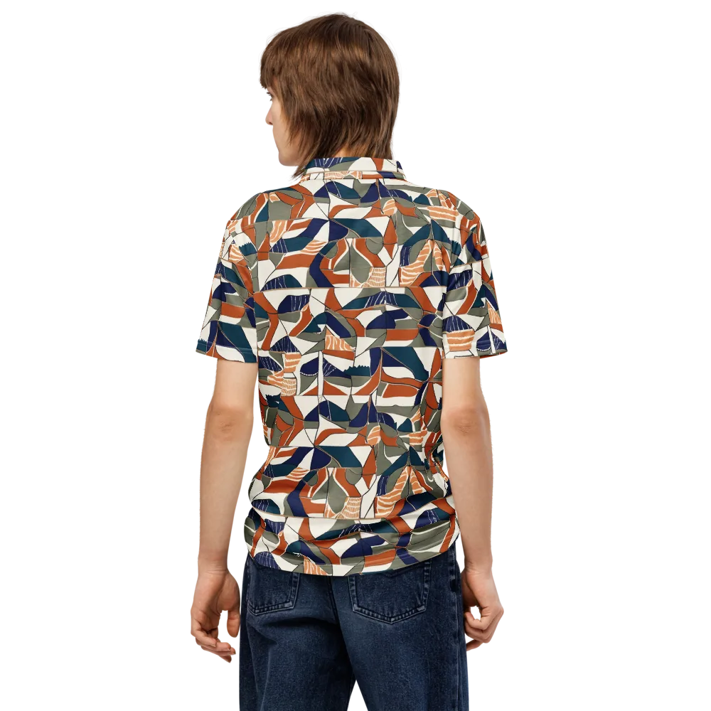 Terracotta Tectonics on Men's Slim Fit Polo Shirt — Back