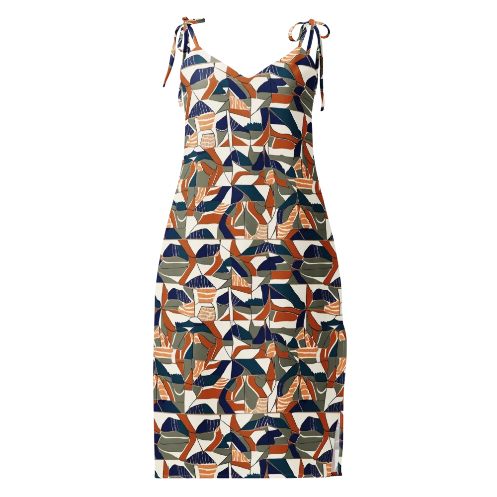 Terracotta Tectonics on Slip Dress — Front