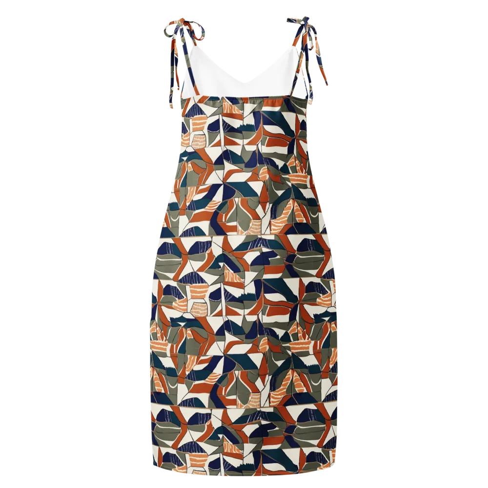 Terracotta Tectonics on Slip Dress — Back