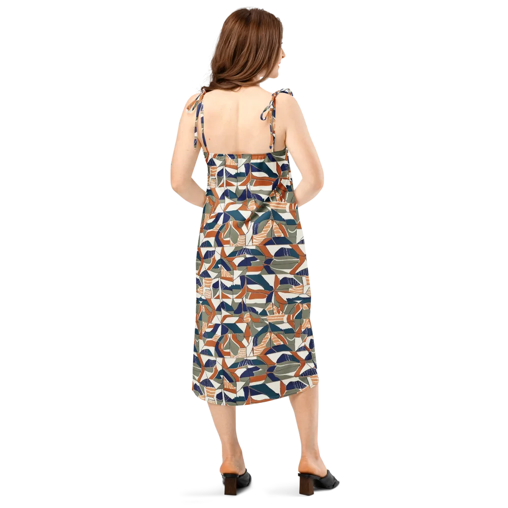 Terracotta Tectonics on Slip Dress — Back