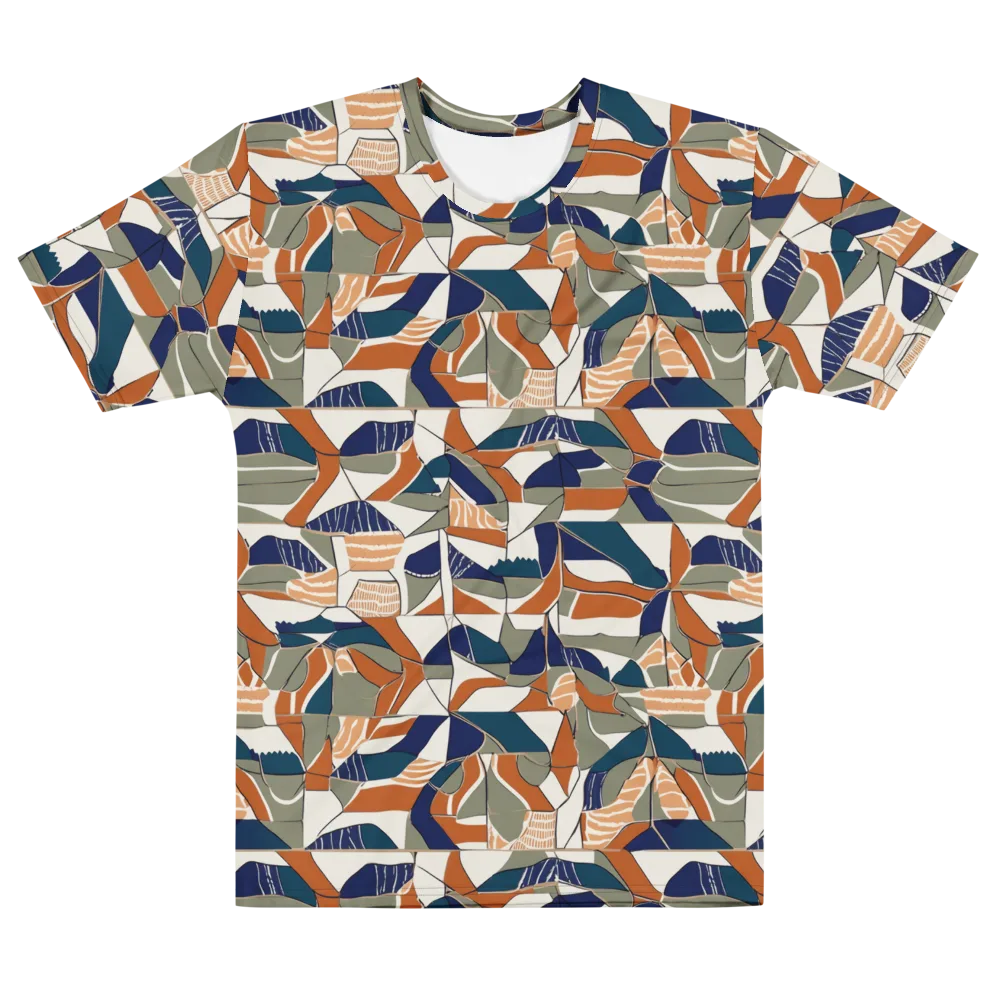 Terracotta Tectonics on Men's Cotton Crew Neck T-Shirt — Front