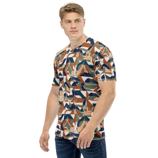 Terracotta Tectonics on a Men's Crew Neck T-Shirt