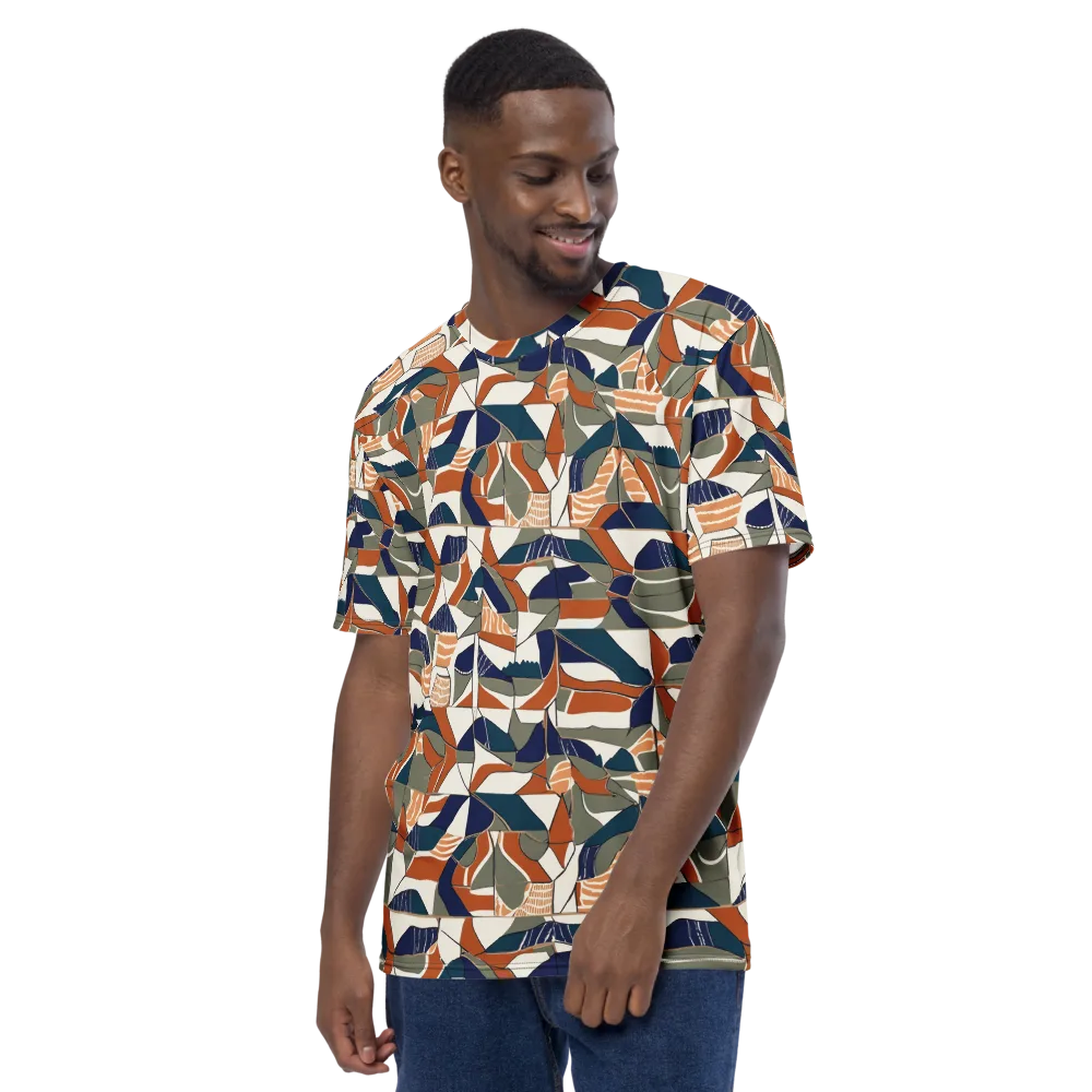 Terracotta Tectonics on Men's Crew Neck T-Shirt — Left