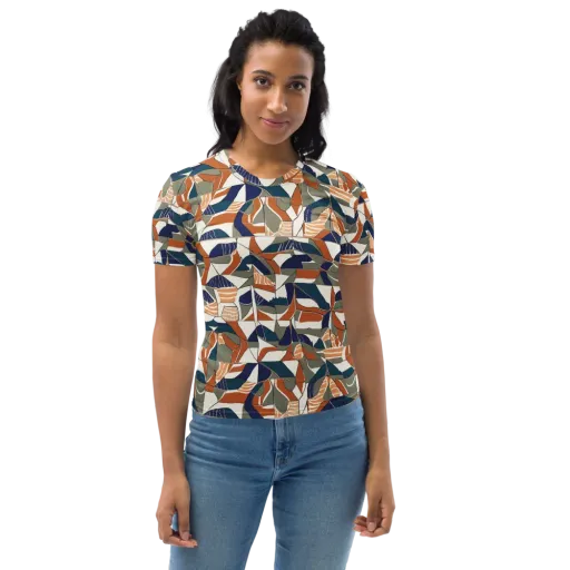 Terracotta Tectonics on a Women's Crew Neck T-Shirt