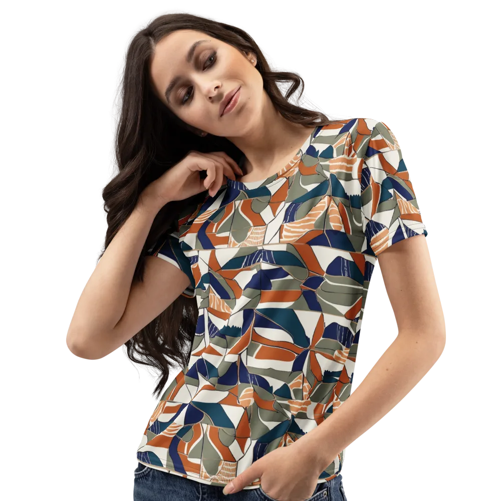 Terracotta Tectonics on Women's Crew Neck T-Shirt — Left Front