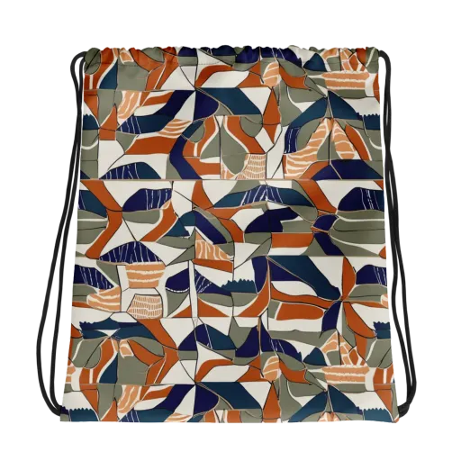 Terracotta Tectonics on a Drawstring Bag