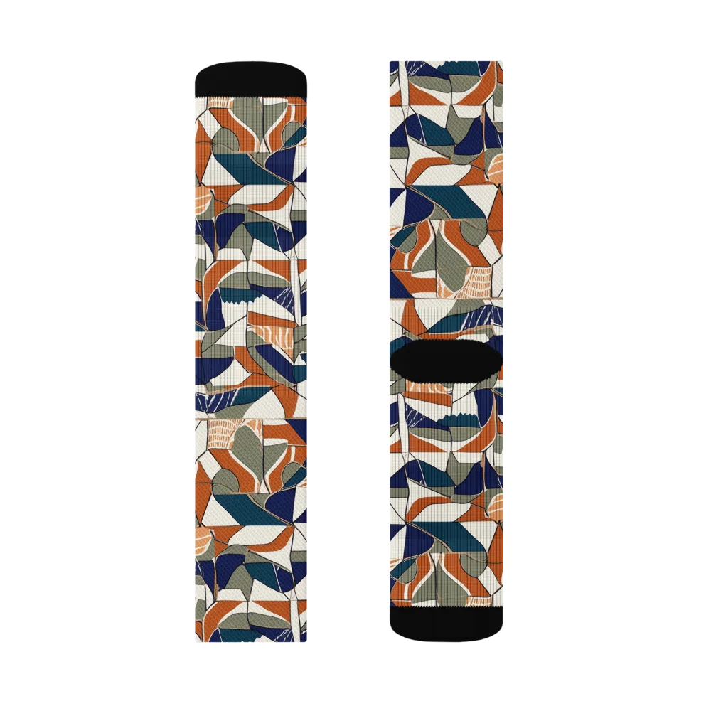 Terracotta Tectonics on Socks — Left Sock