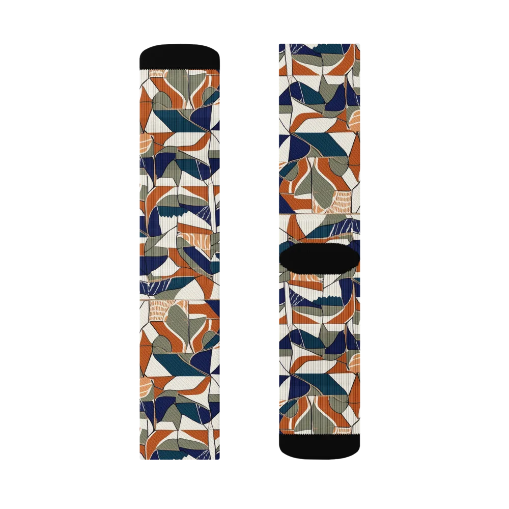 Terracotta Tectonics on Socks — Right Sock