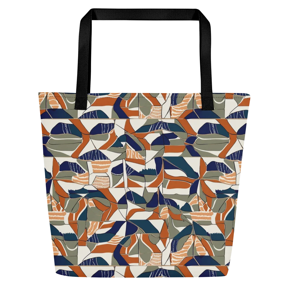 Terracotta Tectonics on Large Tote Bag W/ Pocket — Front