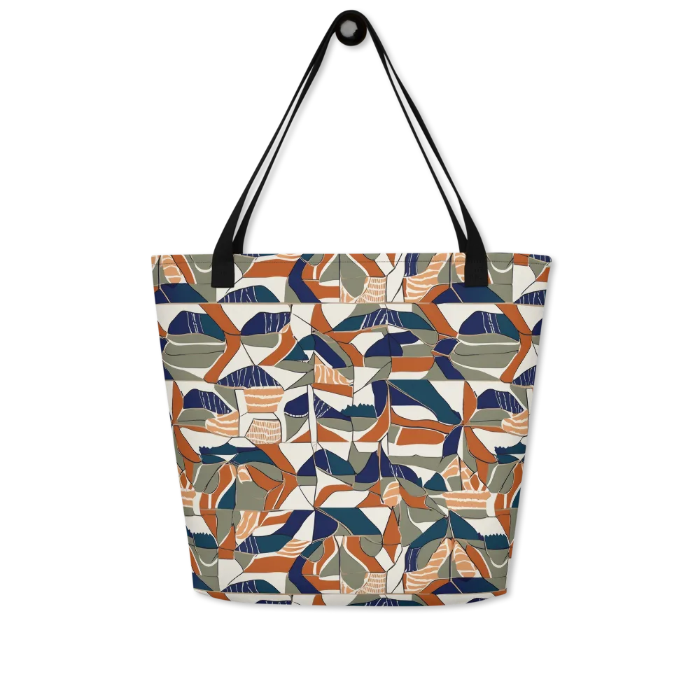 Terracotta Tectonics on Large Tote Bag W/ Pocket — Front