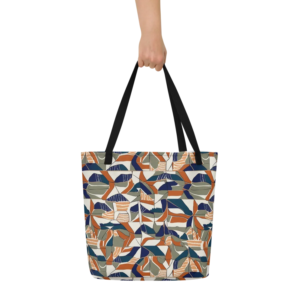 Terracotta Tectonics on Large Tote Bag W/ Pocket — Front