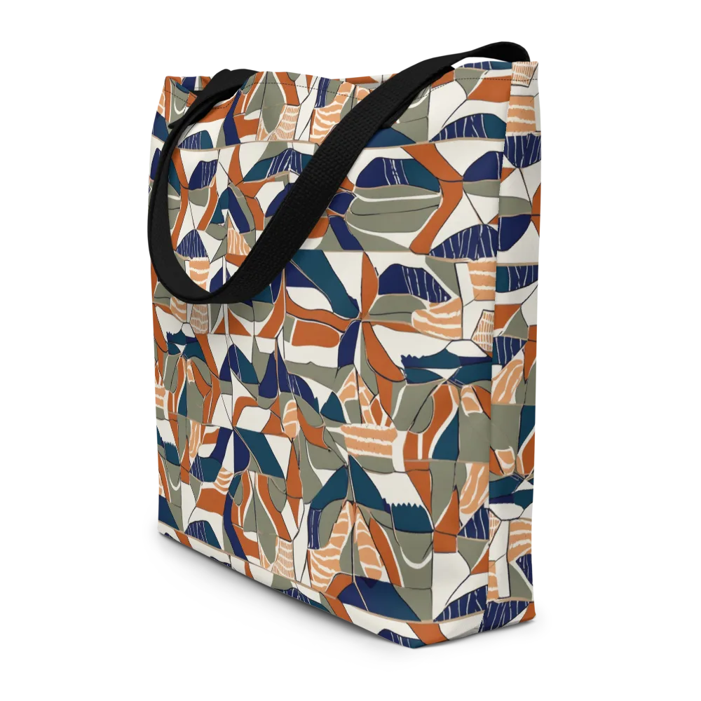 Terracotta Tectonics on Large Tote Bag W/ Pocket — Front