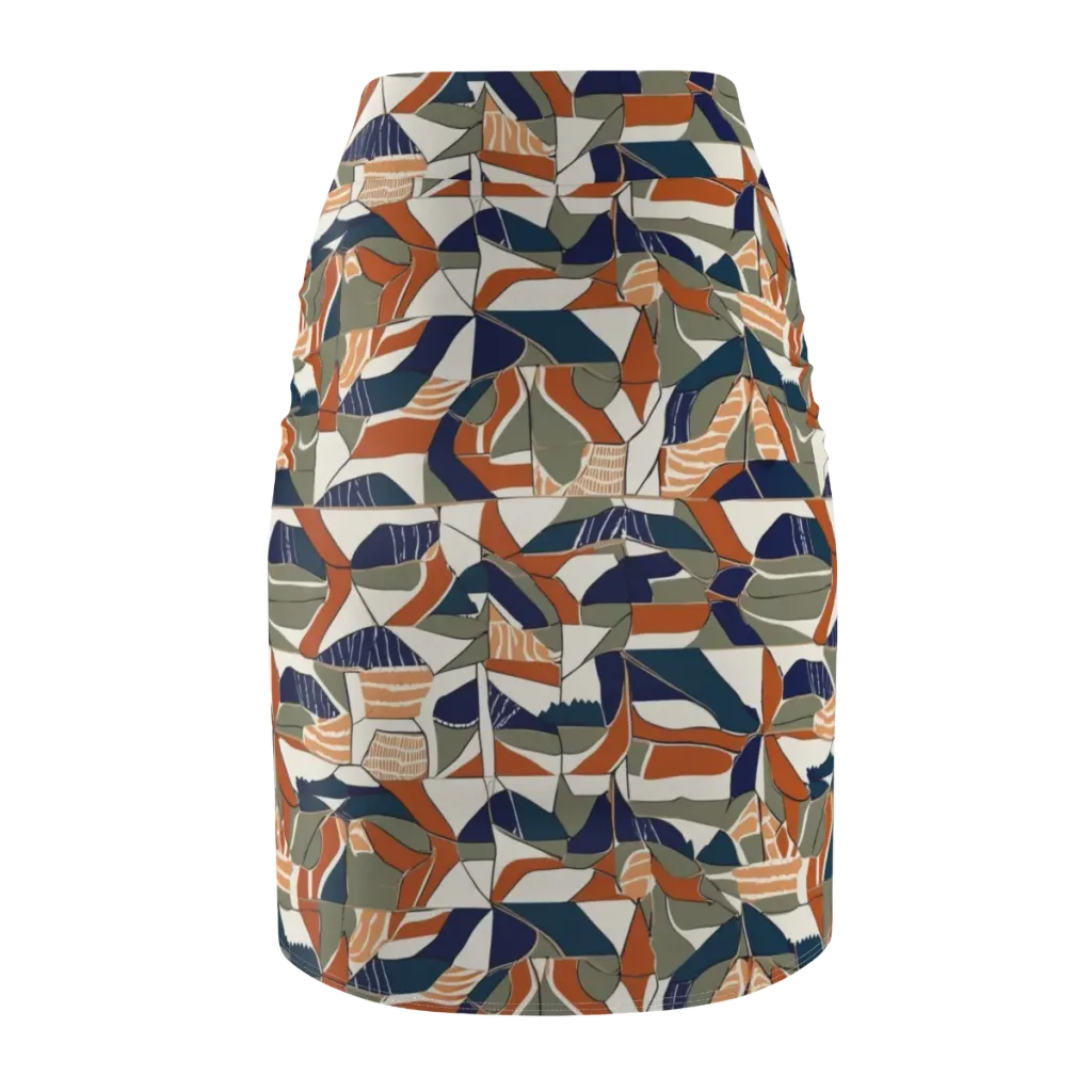 Terracotta Tectonics on Pencil Skirt — Back