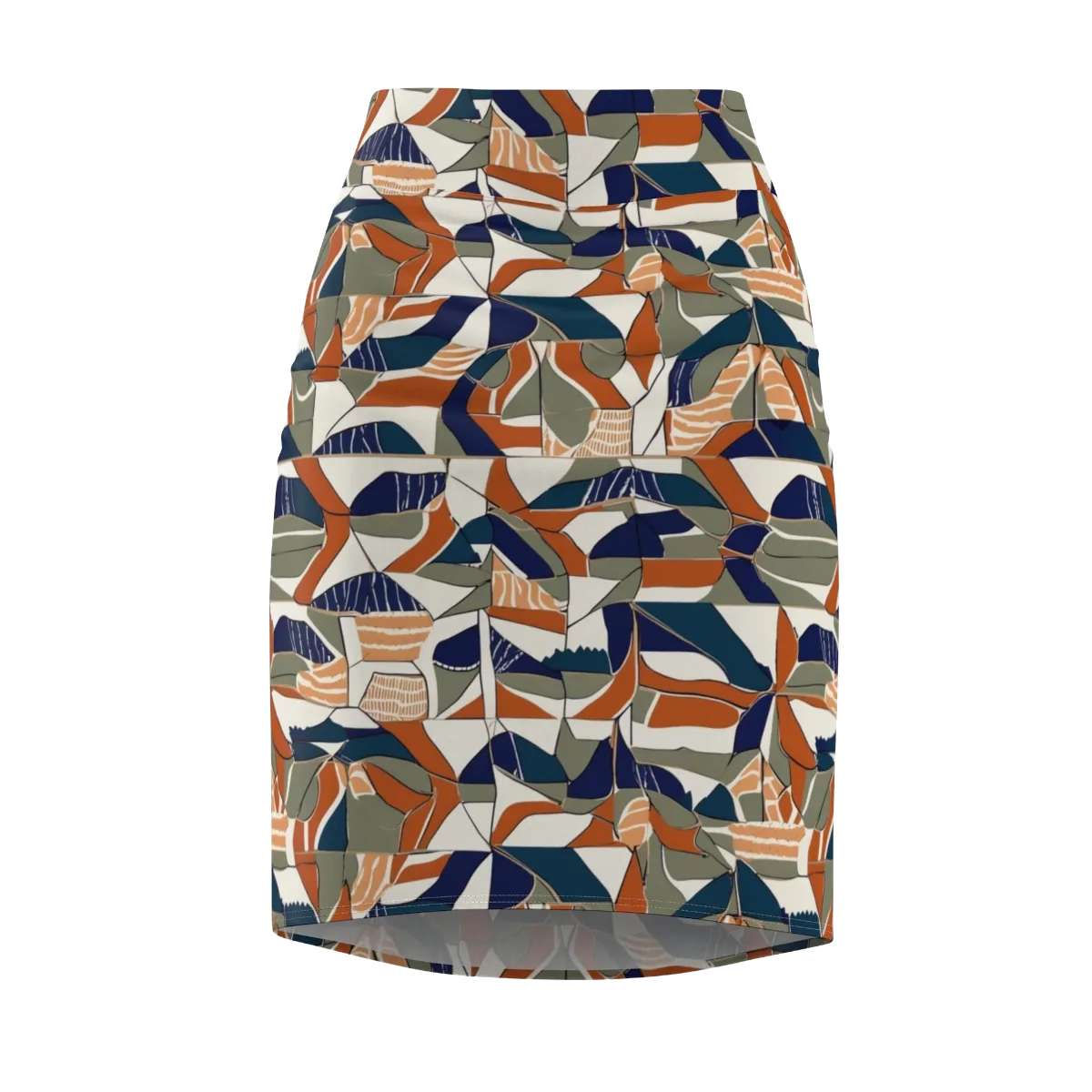 Terracotta Tectonics on Pencil Skirt — Front