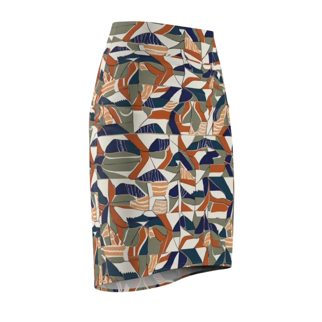Terracotta Tectonics on Pencil Skirt — Front Side