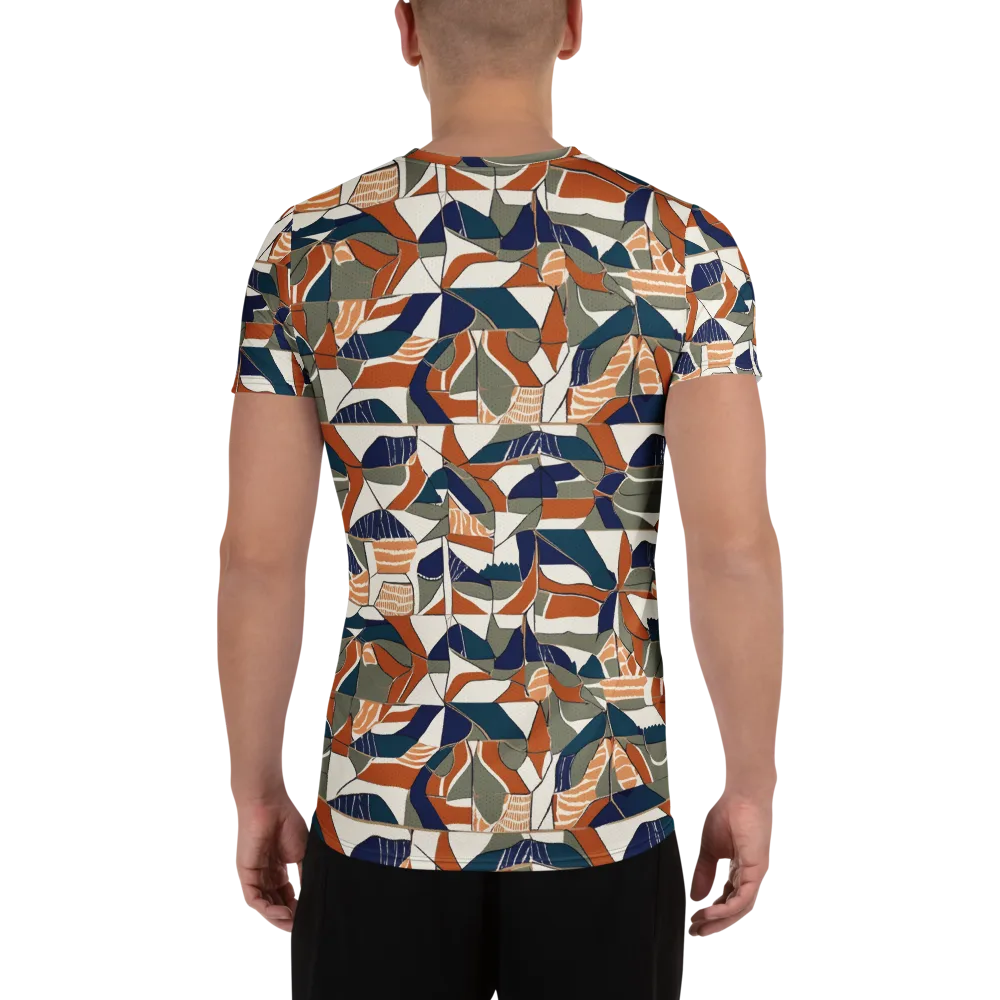 Terracotta Tectonics on Men's Athletic T-Shirt — Back