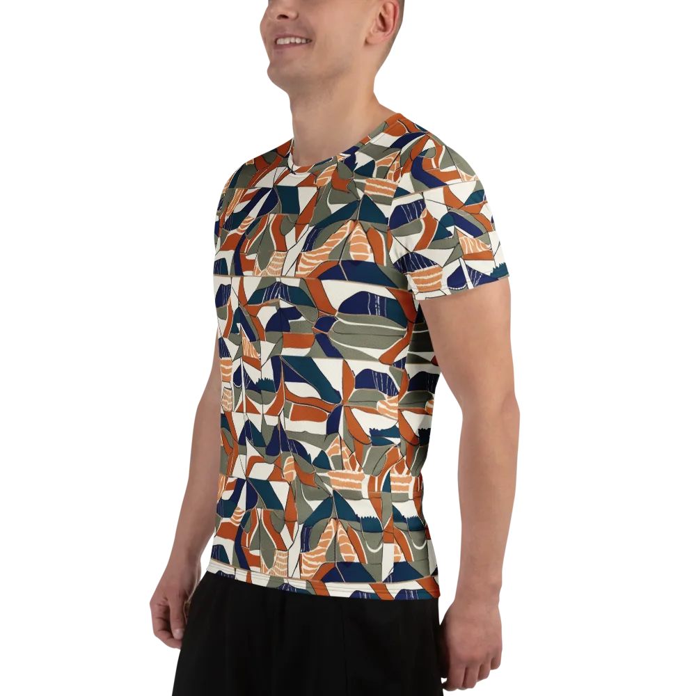 Terracotta Tectonics on Men's Athletic T-Shirt — Left