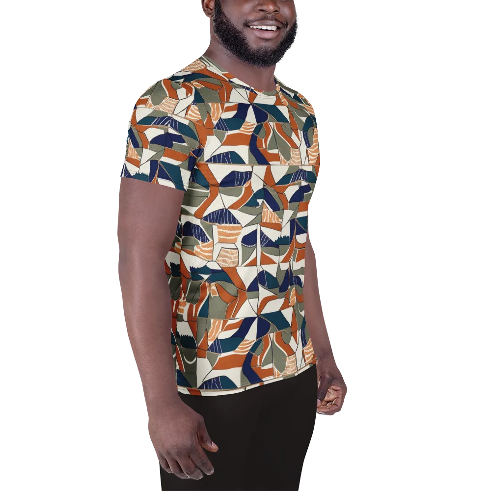 Terracotta Tectonics on Men's Athletic T-Shirt — Right