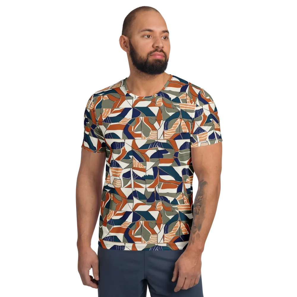 Terracotta Tectonics on Men's Athletic T-Shirt — Front