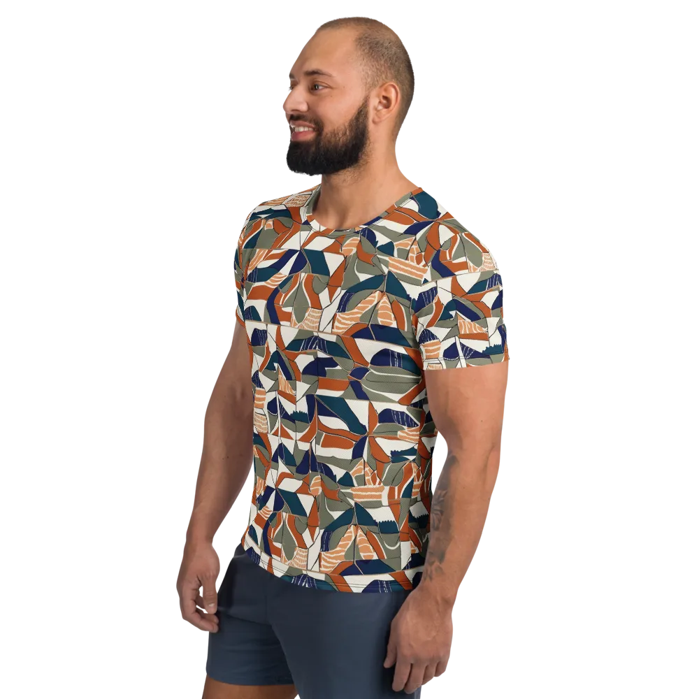 Terracotta Tectonics on Men's Athletic T-Shirt — Left