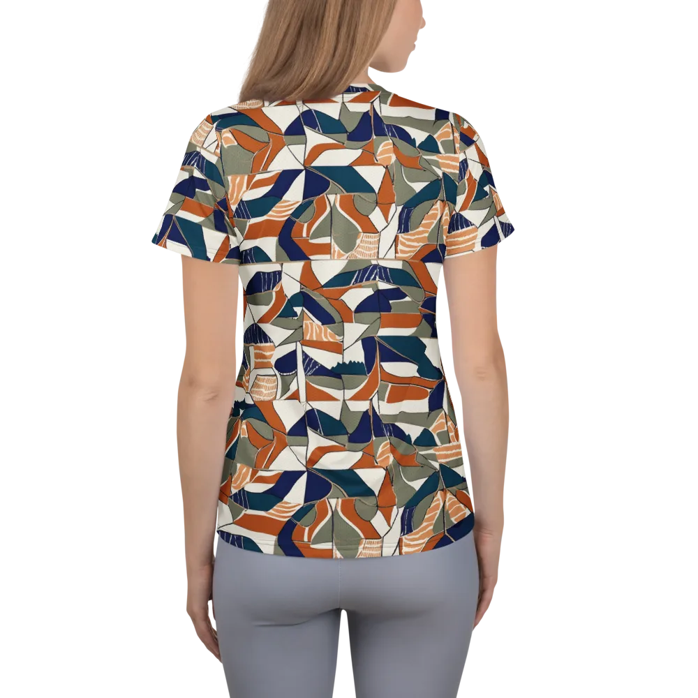 Terracotta Tectonics on Women's Athletic T-Shirt — Back