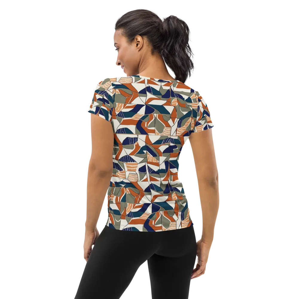 Terracotta Tectonics on Women's Athletic T-Shirt — Back