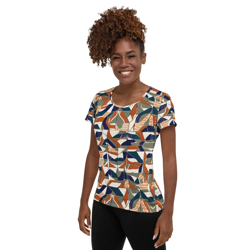 Terracotta Tectonics on Women's Athletic T-Shirt — Left