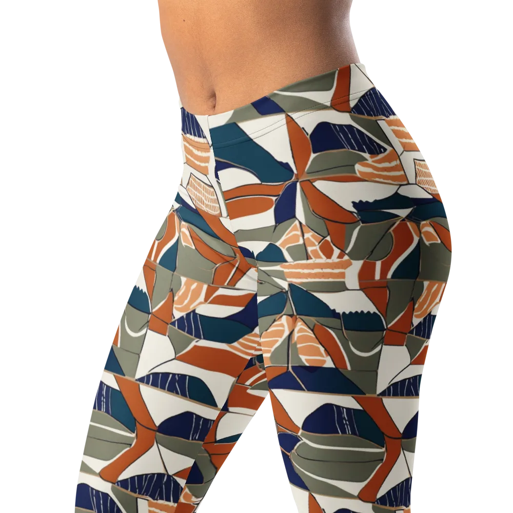 Terracotta Tectonics on Leggings — Left Front