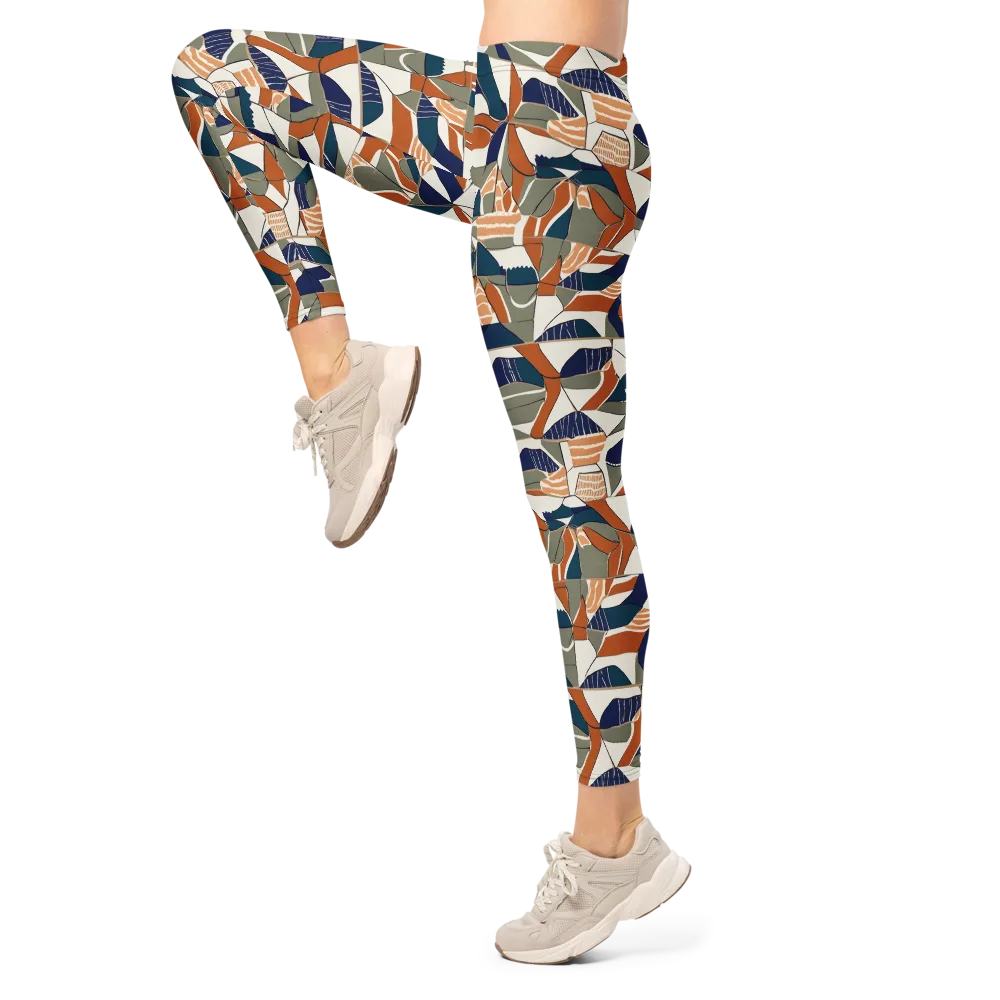 Terracotta Tectonics on Leggings — Left