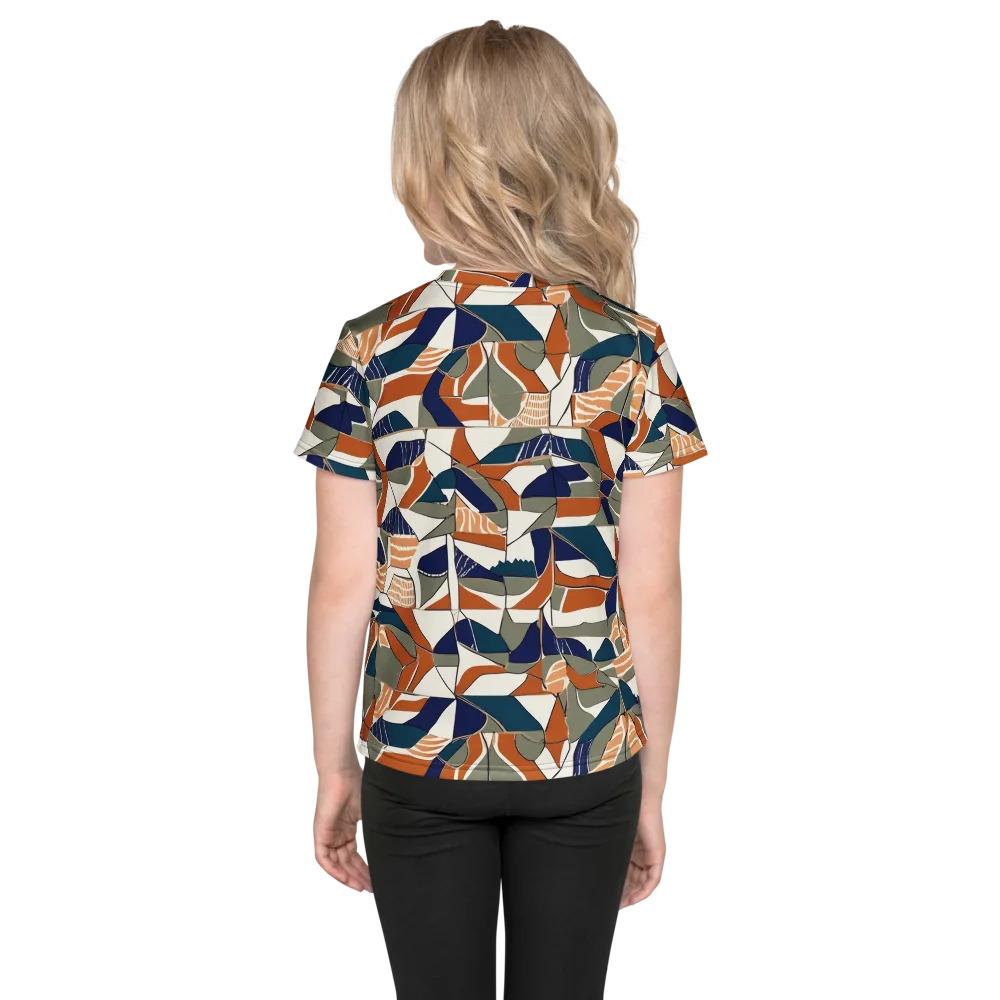 Terracotta Tectonics on Kids Crew Neck T-Shirt — Back