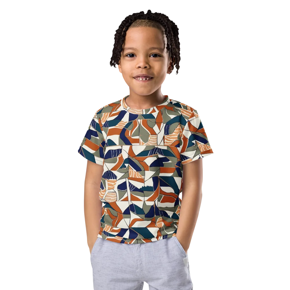 Terracotta Tectonics on Kids Crew Neck T-Shirt — Front