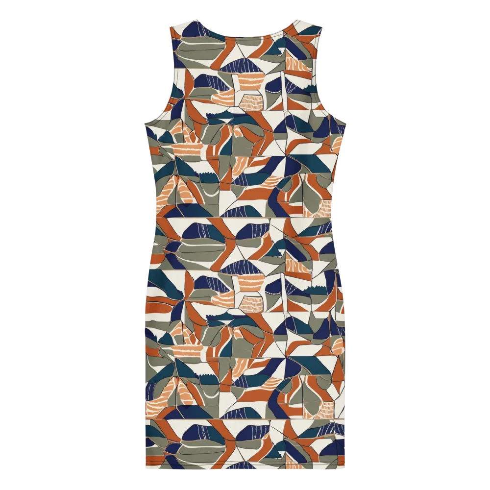 Terracotta Tectonics on Bodycon Dress — Back