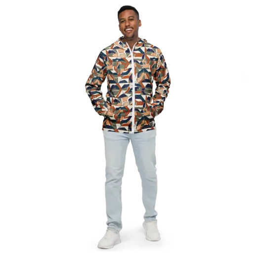 Terracotta Tectonics on a Men's Windbreaker