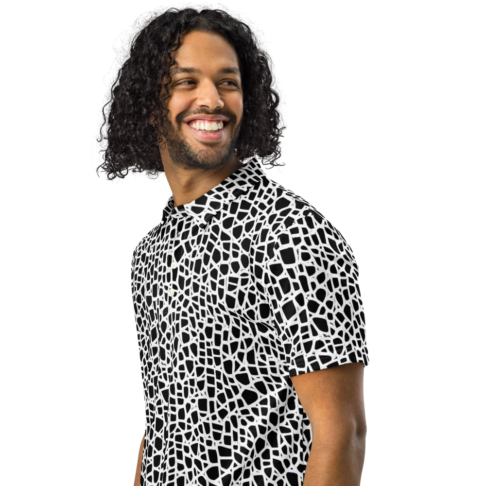 Noir Network on Men's Slim Fit Polo Shirt — Left Front
