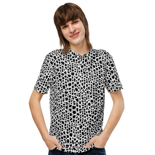 Noir Network on a Men's Slim Fit Polo Shirt