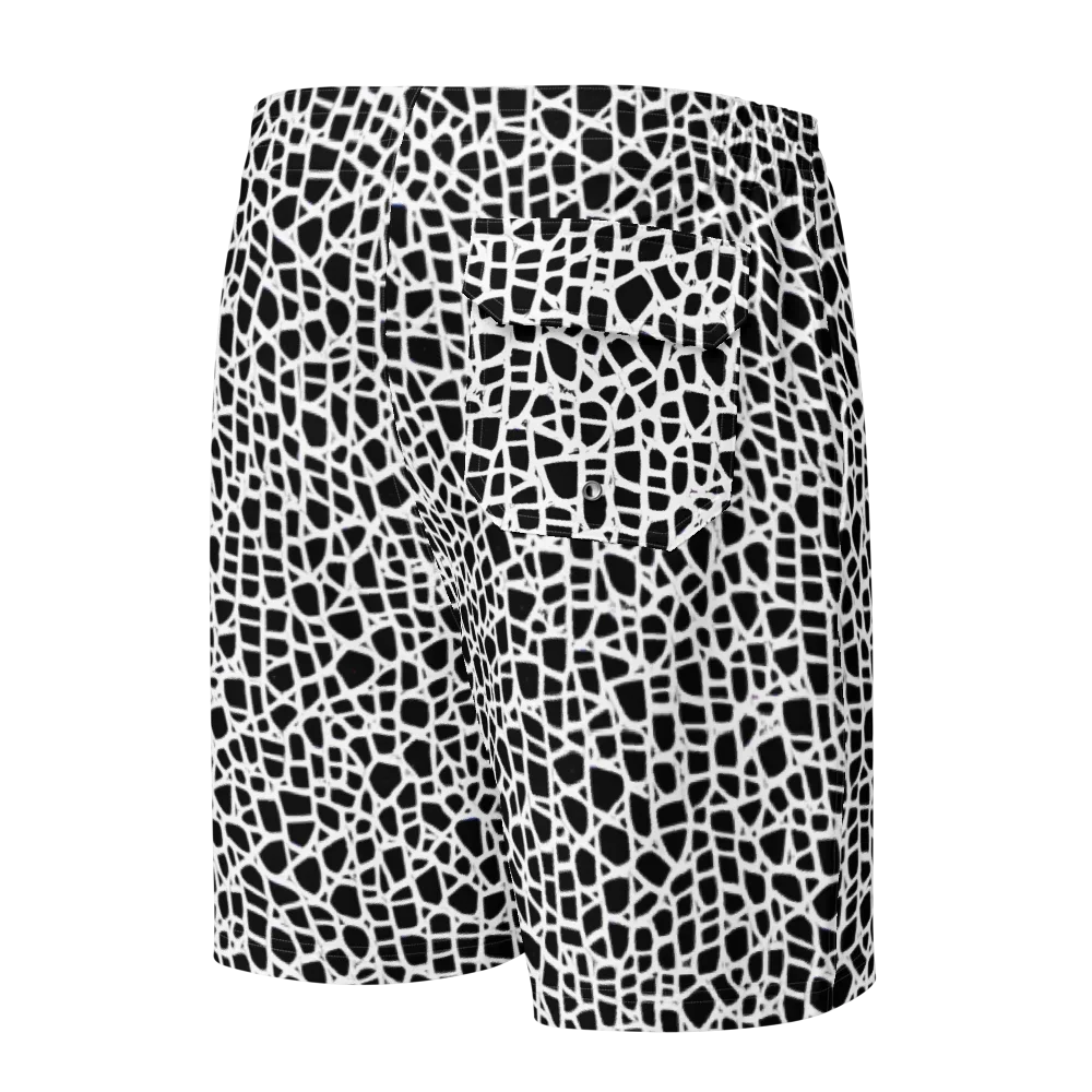 Noir Network on Men's Board Shorts — Back