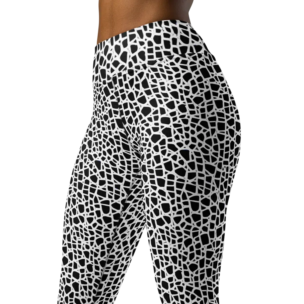 Noir Network on Yoga Leggings — Left Front