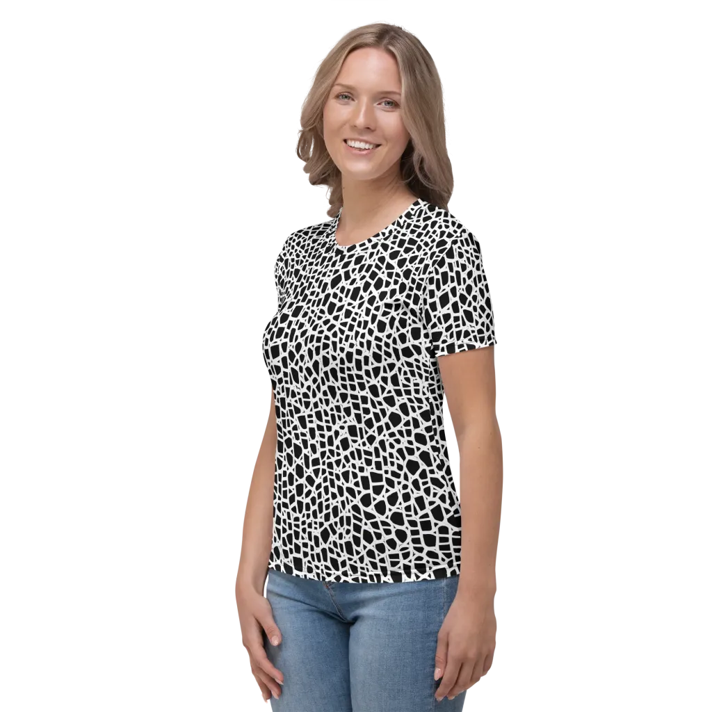 Noir Network on Women's Crew Neck T-Shirt — Left