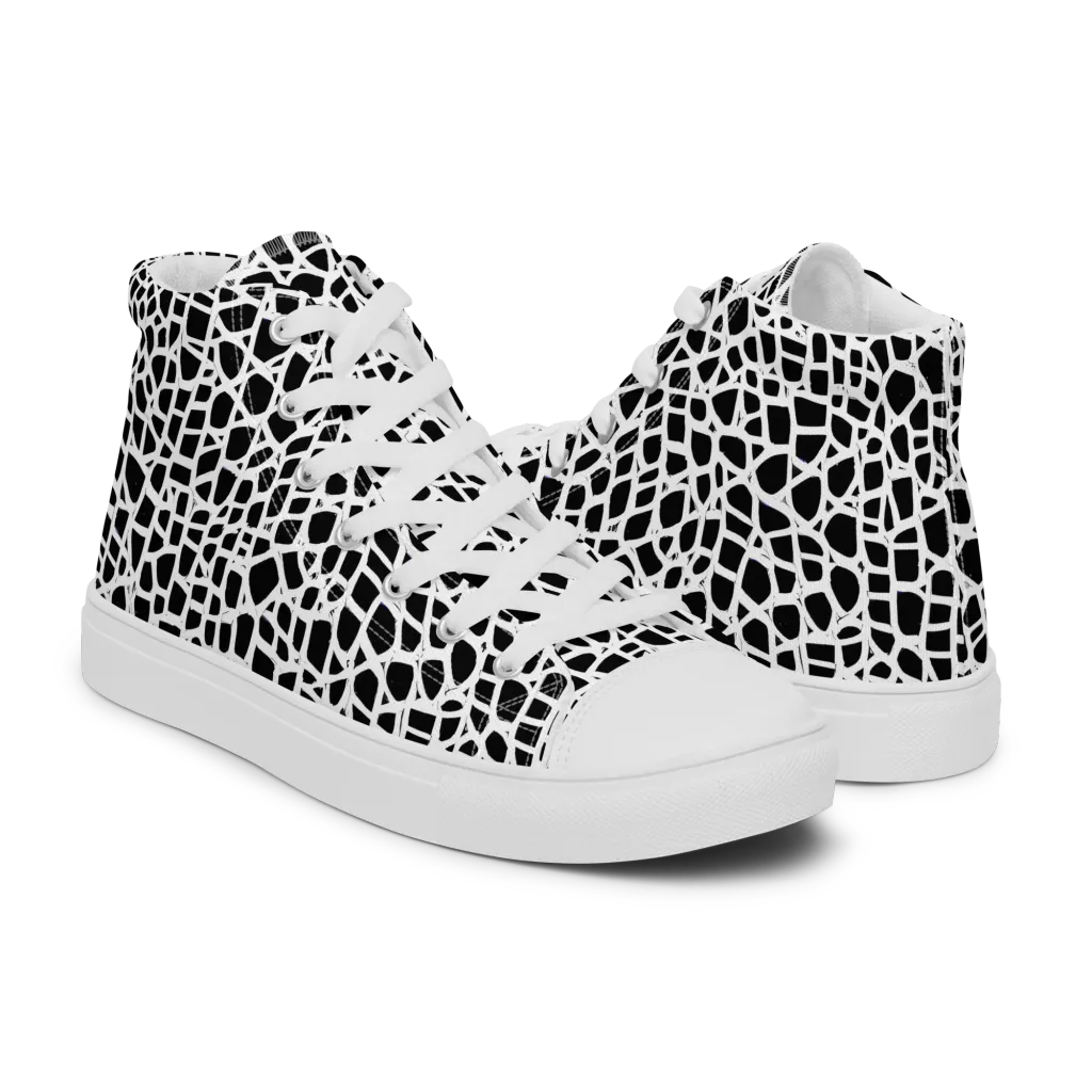 Noir Network on Women's High Top Canvas Shoes — Right