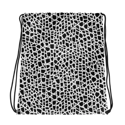 Noir Network on a Drawstring Bag