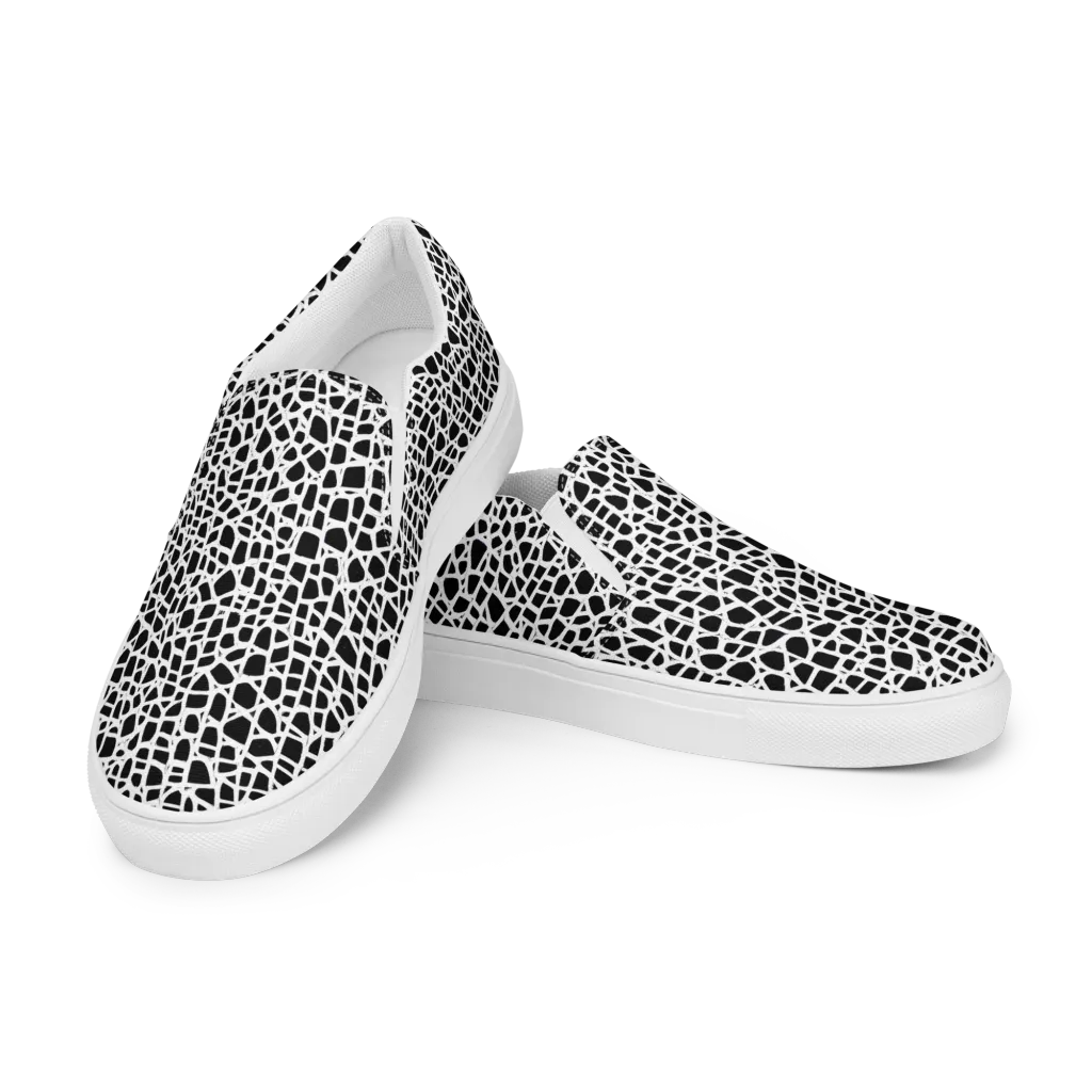 Noir Network on Women's Slip-On Canvas Shoes — Left Front