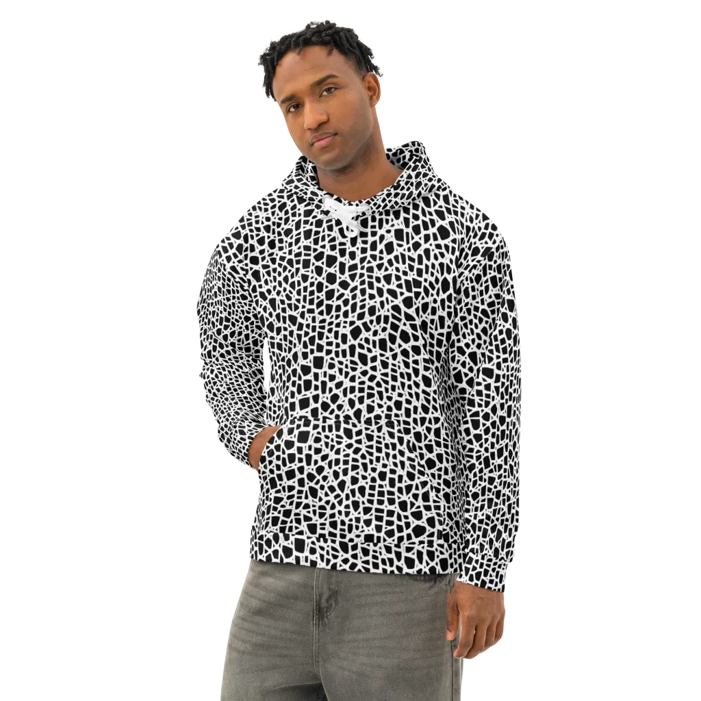 Noir Network on Cotton Hoodie — Left Front