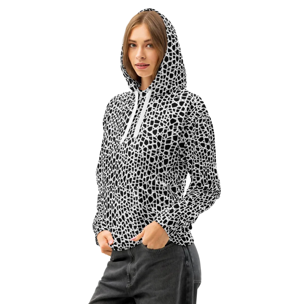 Noir Network on Cotton Hoodie — Left Front
