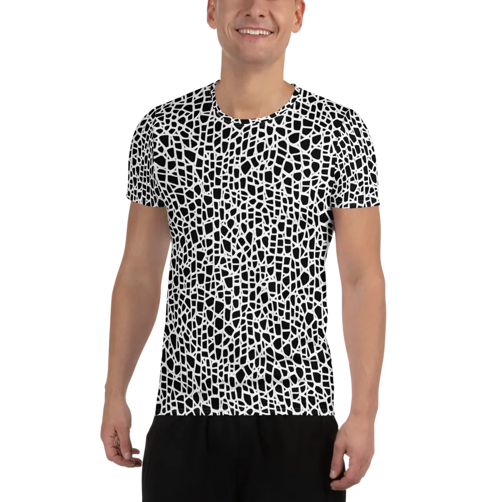 Noir Network on Men's Athletic T-Shirt — Front