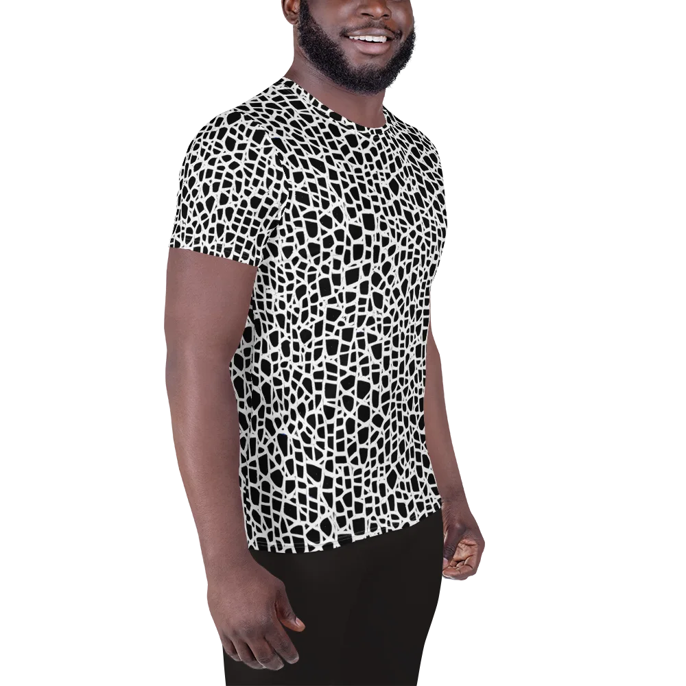 Noir Network on Men's Athletic T-Shirt — Right