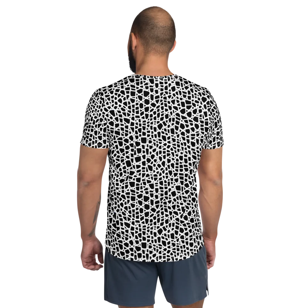 Noir Network on Men's Athletic T-Shirt — Back