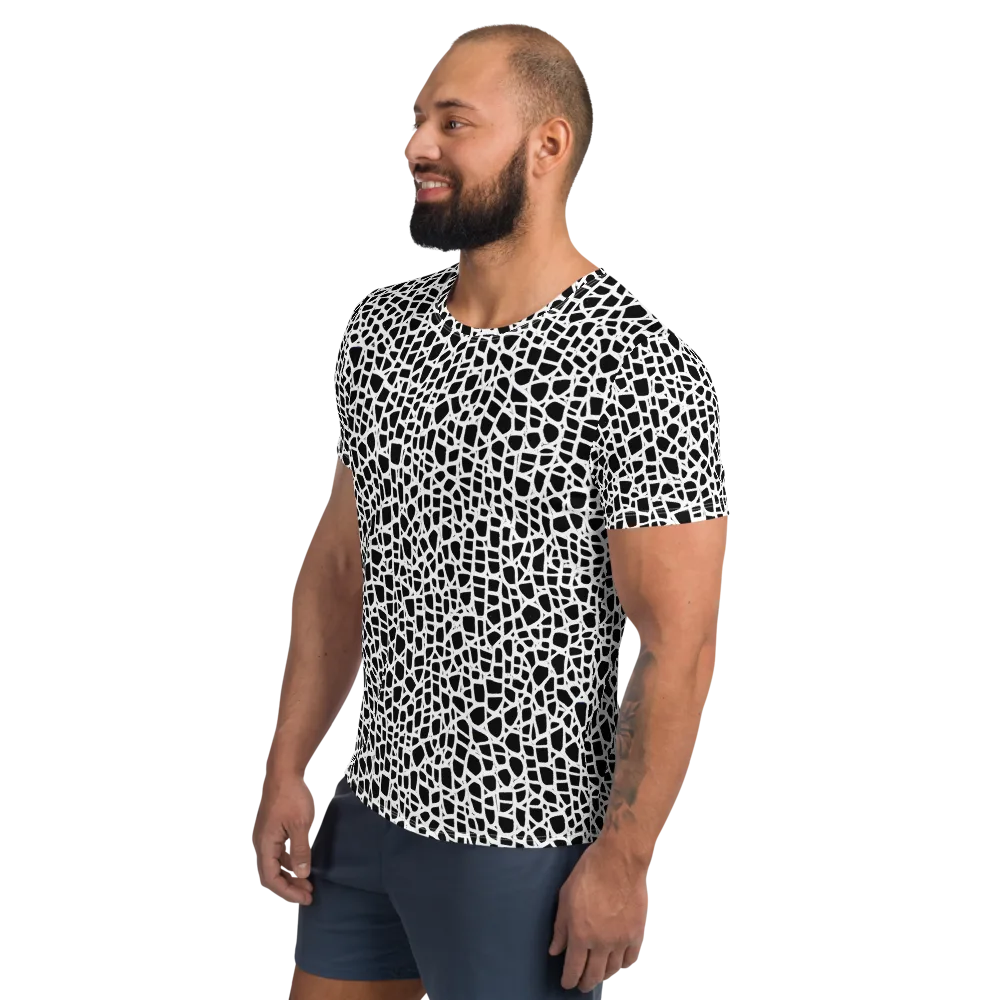 Noir Network on Men's Athletic T-Shirt — Left
